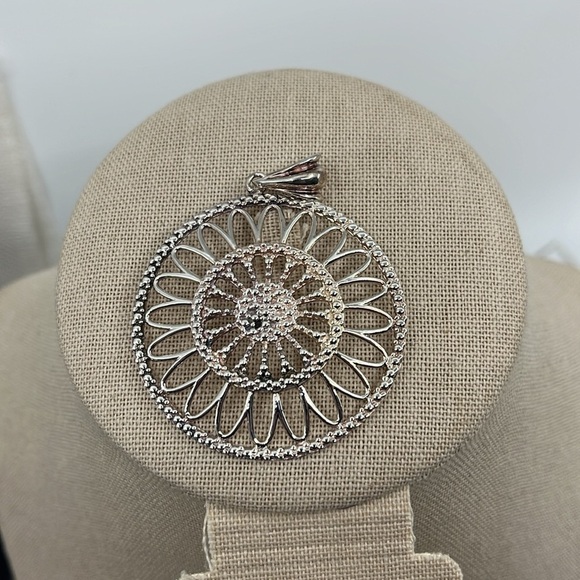 🌟 Vintage Milor Italy 925 Silver Filigree Pendant - Picture 8 of 11